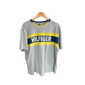 Tommy Hilfiger XXL (2XL) Grey Yellow and Navy T Shirt